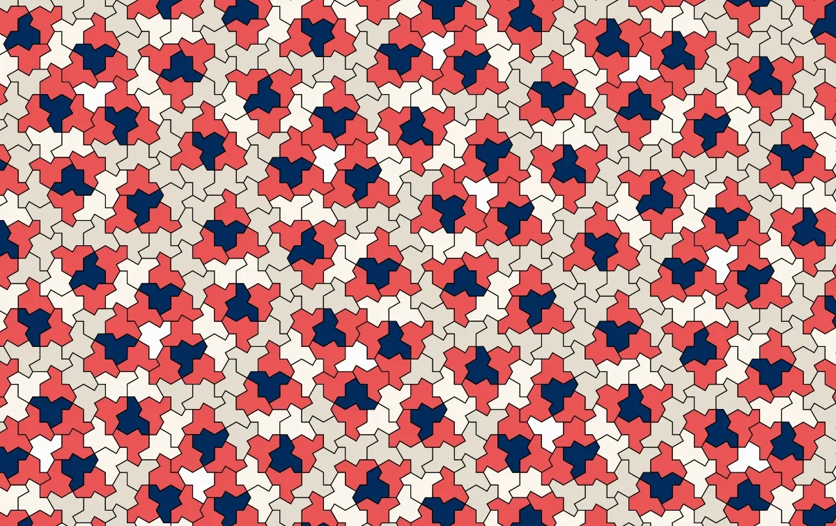 A patch of the hat tiling, made of copies of a single shape